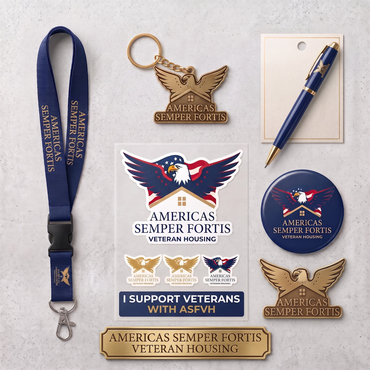 ASFVH- Merchendise (office supplies, mugs, cups, pins, key chains, stickers, buttons)
